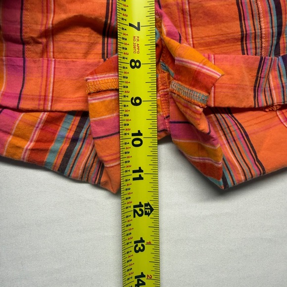 NWT PINK Victoria's Secret Striped Cotton Shorts Size 4 Orange Multicolor Preppy - Picture 7 of 8